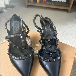 Valentino Black Studded Heels